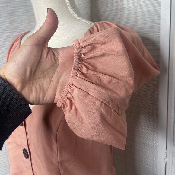 Lovers + Friends Edith Blouse Terracotta Pink Size M - Picture 3 of 8